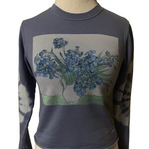 Van Gogh Irises blue sweatshirt